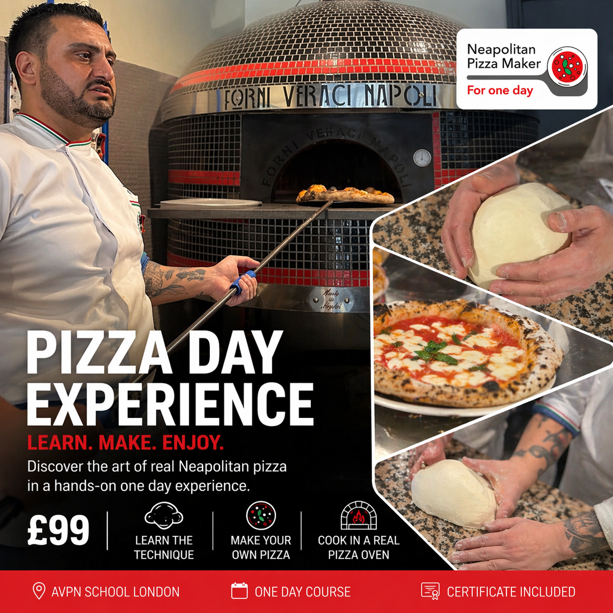 AVPN OFFICIAL NEAPOLITAN PIZZA EXPERIENCE FOR ONE DAY